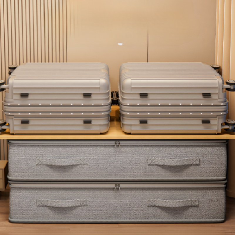 ベッド下収納ボックス フラットな家庭用引き出し式季節キルト収納ボックス ベッド下収納アーティファクト衣類収納ボックス