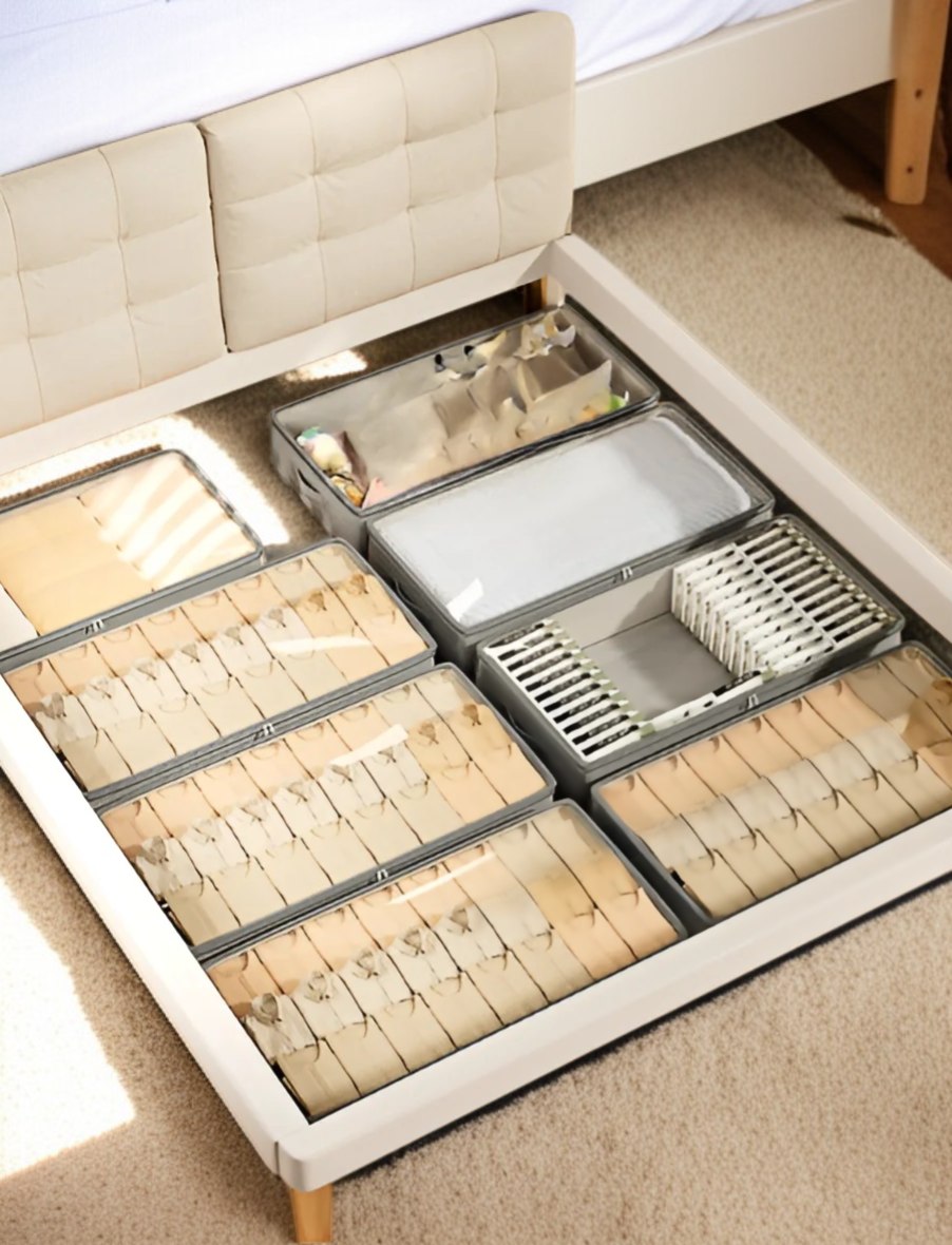 家庭用の便利なベッド下収納ボックス