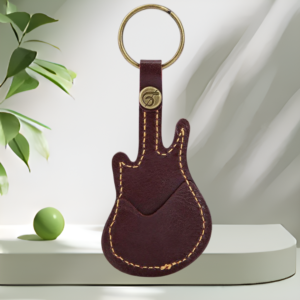 レザー製楽器ピック用ケースの外観