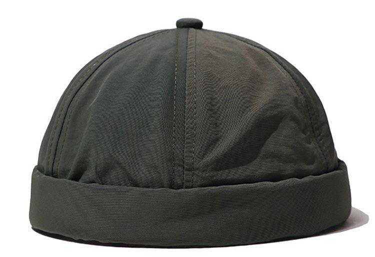 夏薄手速乾地主帽子メンズ無地レトロストリート通気性和風ファッション個性メロン皮帽子メンズショートヘア