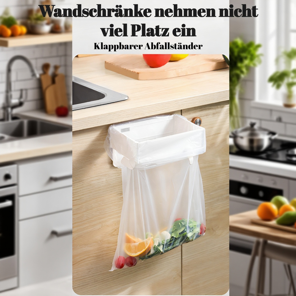 Wandmontierter faltbarer Mülleimer für Küche und Bad