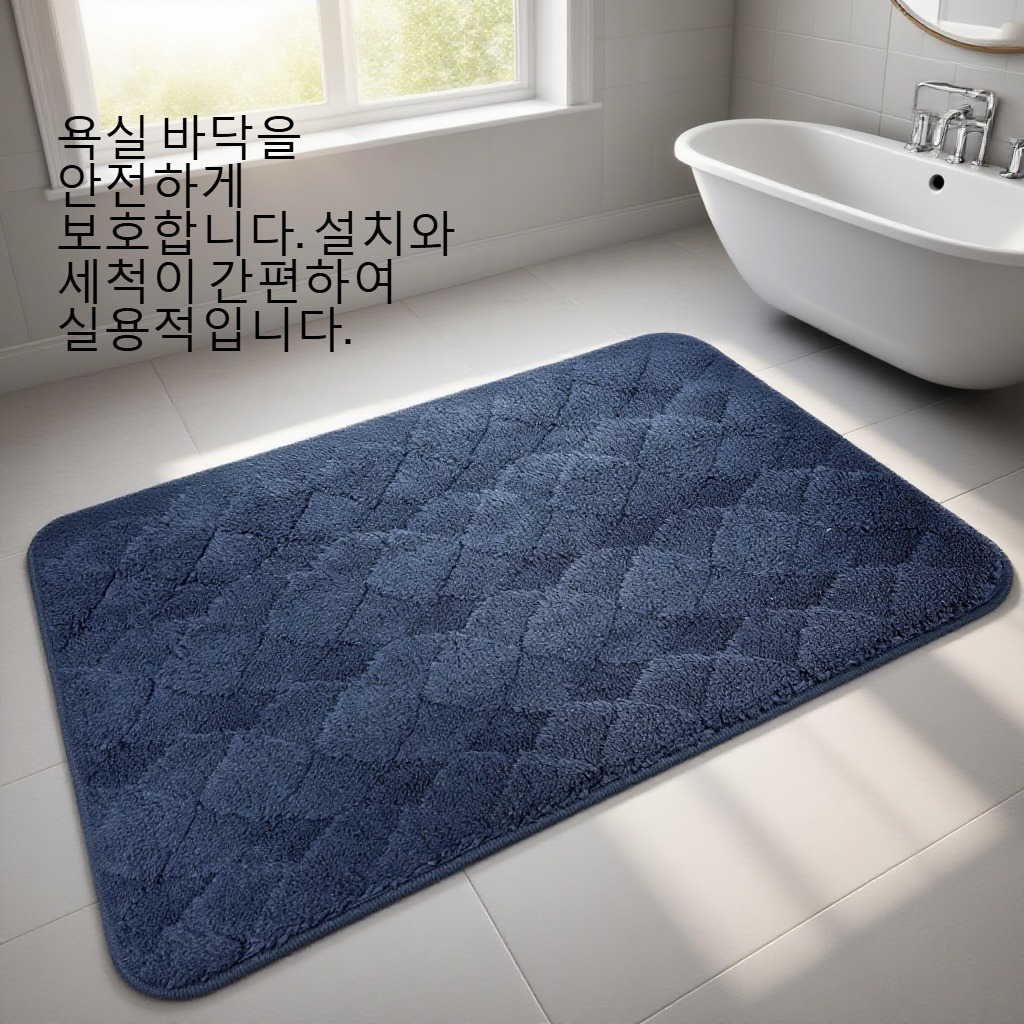욕실 미끄럼 방지 3층 면 흡수 패드
