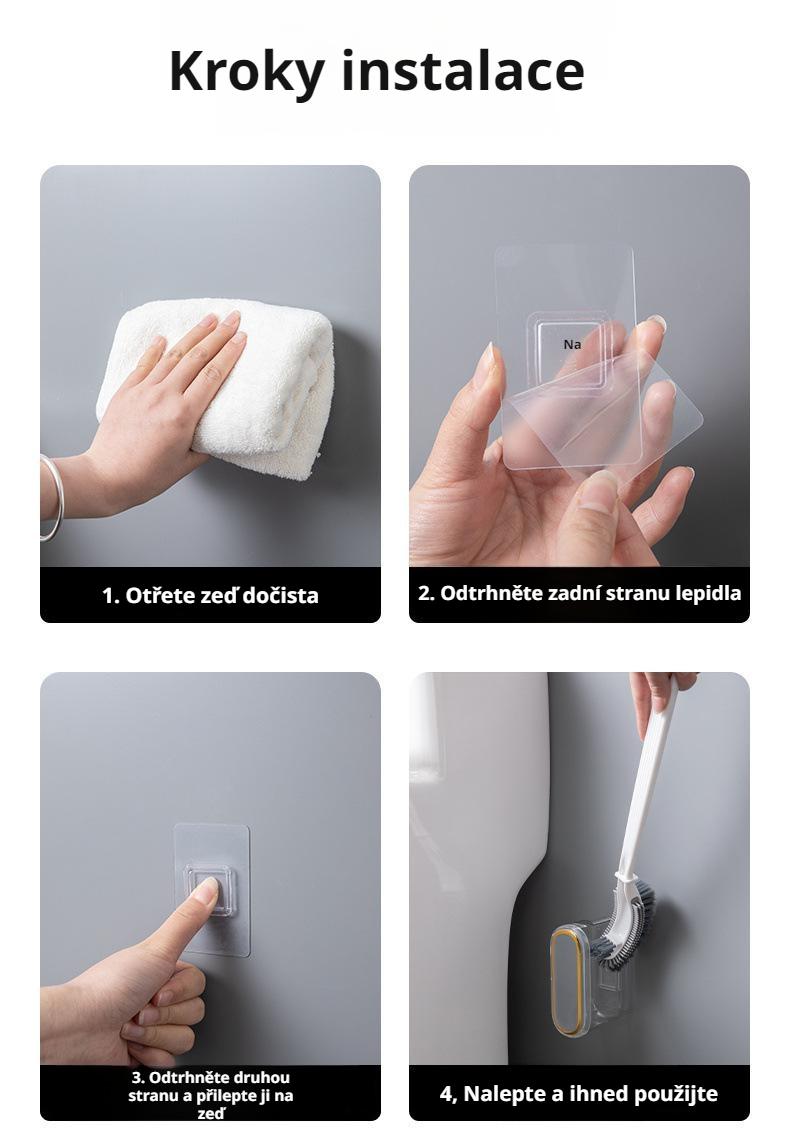 Odolný a hygienický záchodový kartáč bez slepých míst