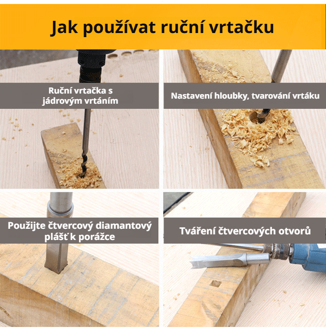 Profesionální čtvercový vrták na dřevo