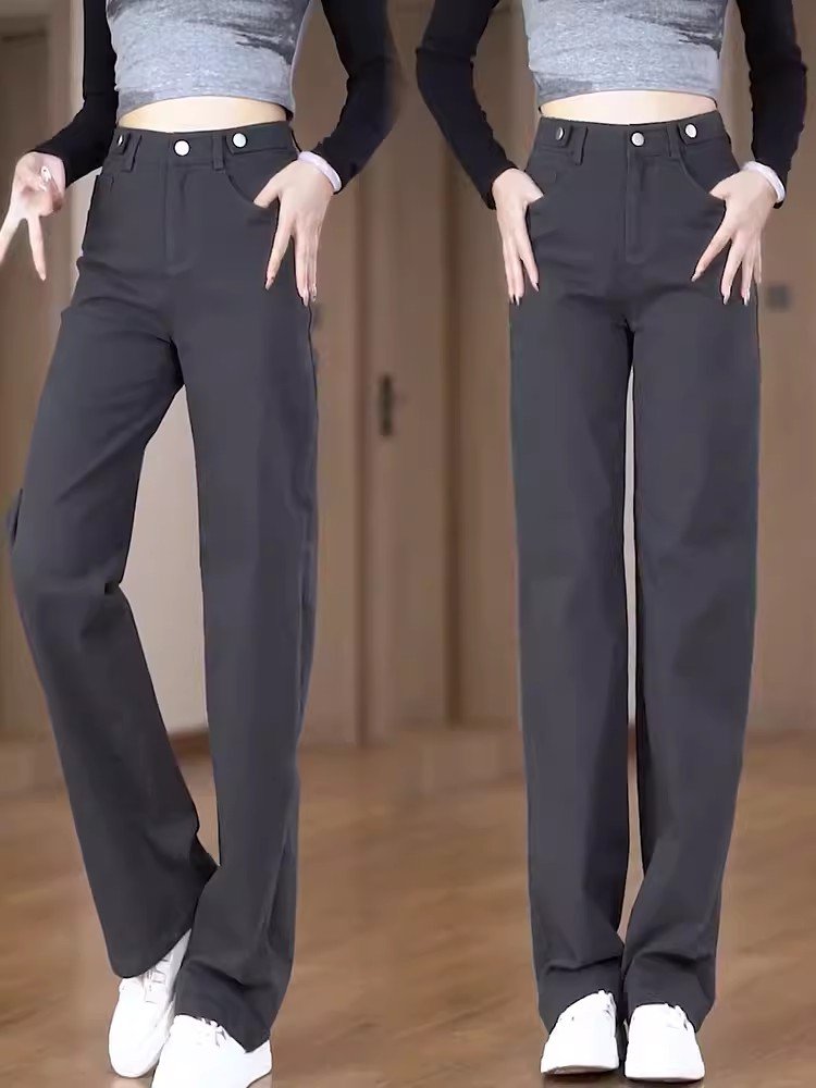 ハイウエストストレートデニムパンツ