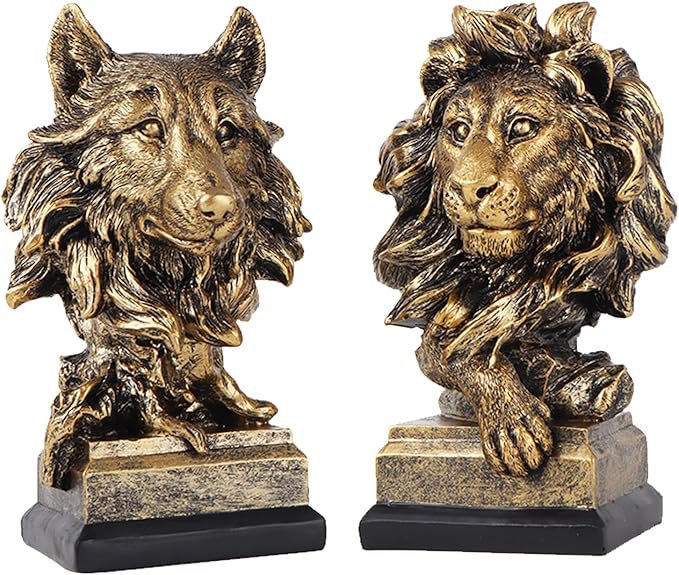 세련된 사자 동상 오피스 인테리어 소품