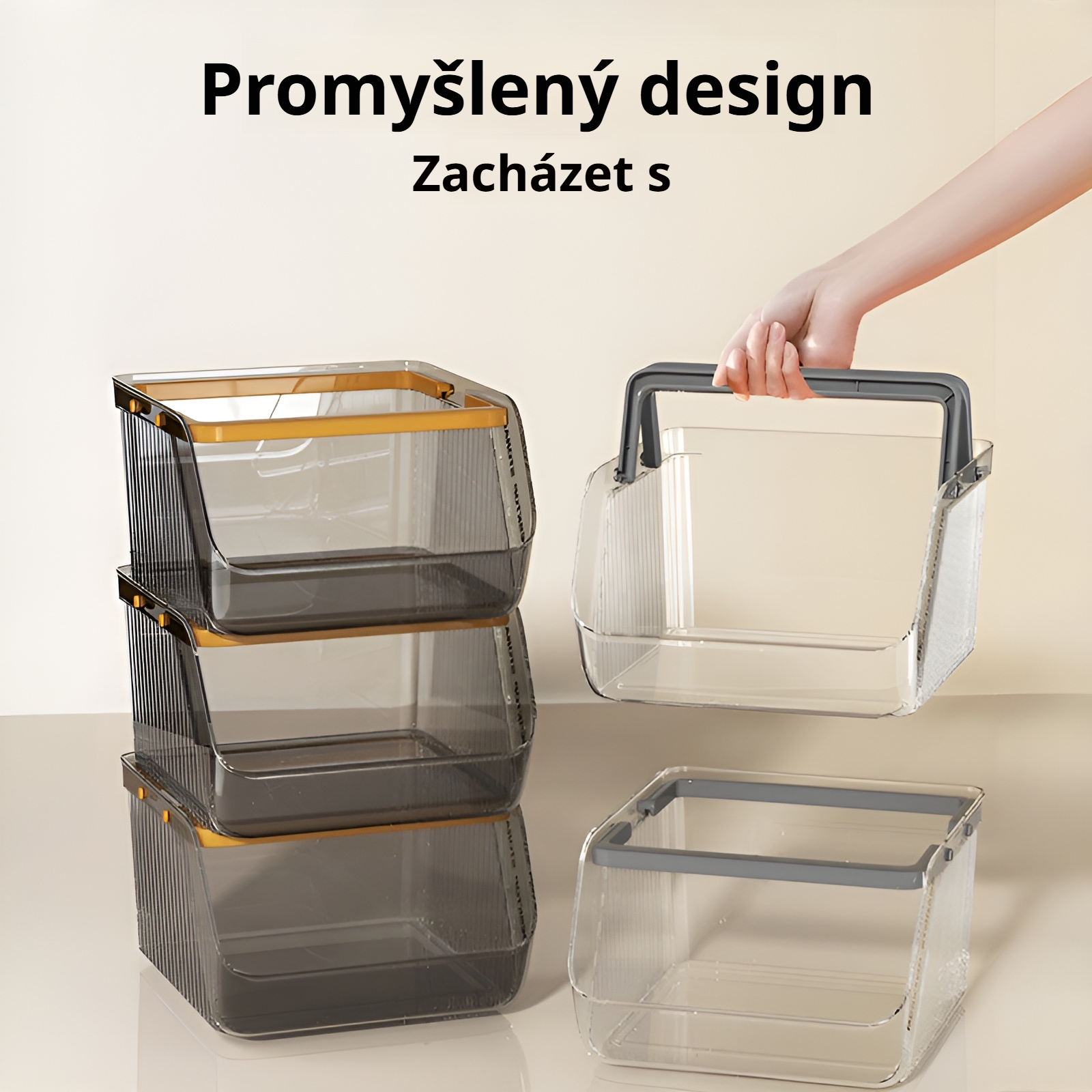 Průhledný akrylový zásuvkový organizér na stůl