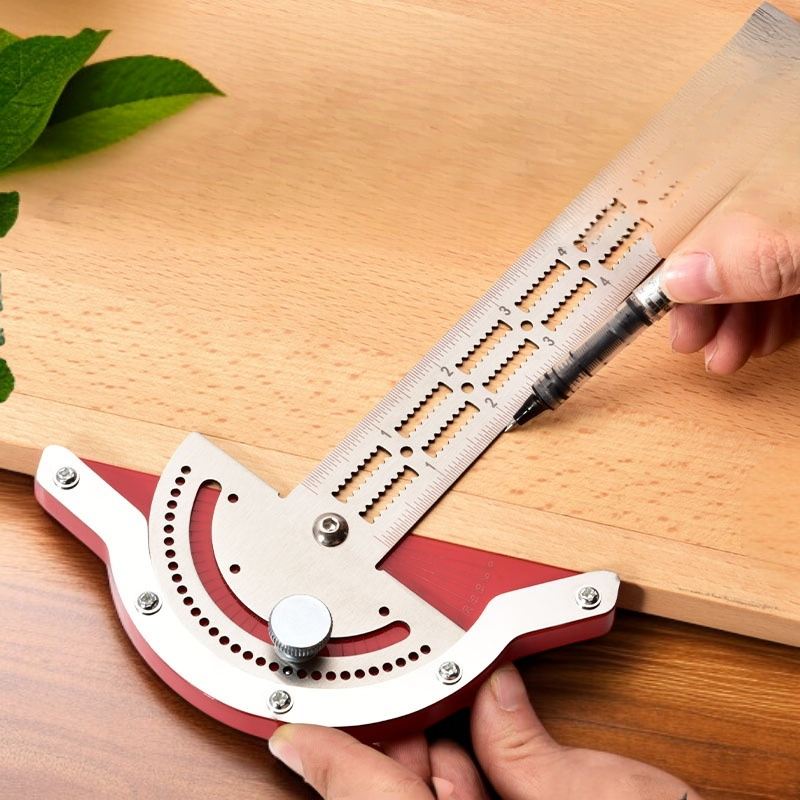 木工インペリアル・デザイン角度定規 エッジ・メトリック木工定規 木工角度英設計工具