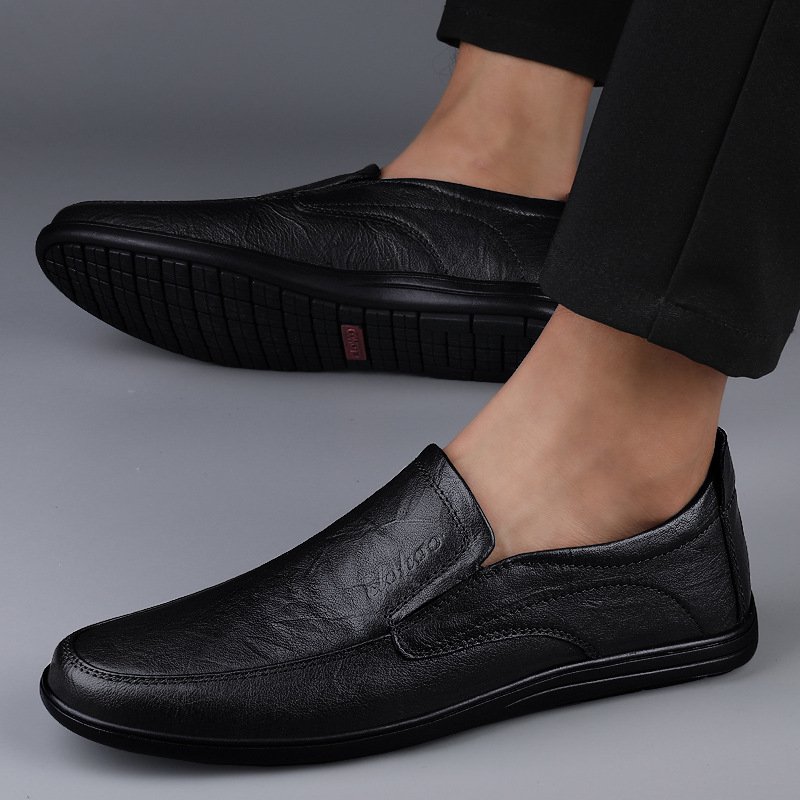  爆金牛革メンズビジネスカジュアル革靴