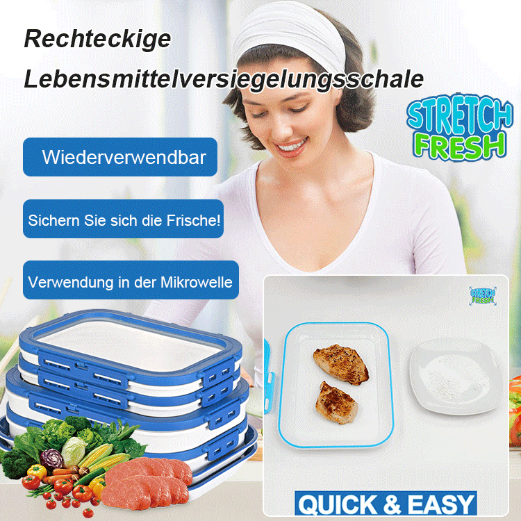 Rechteckiges Food Seal Frische-Tablett