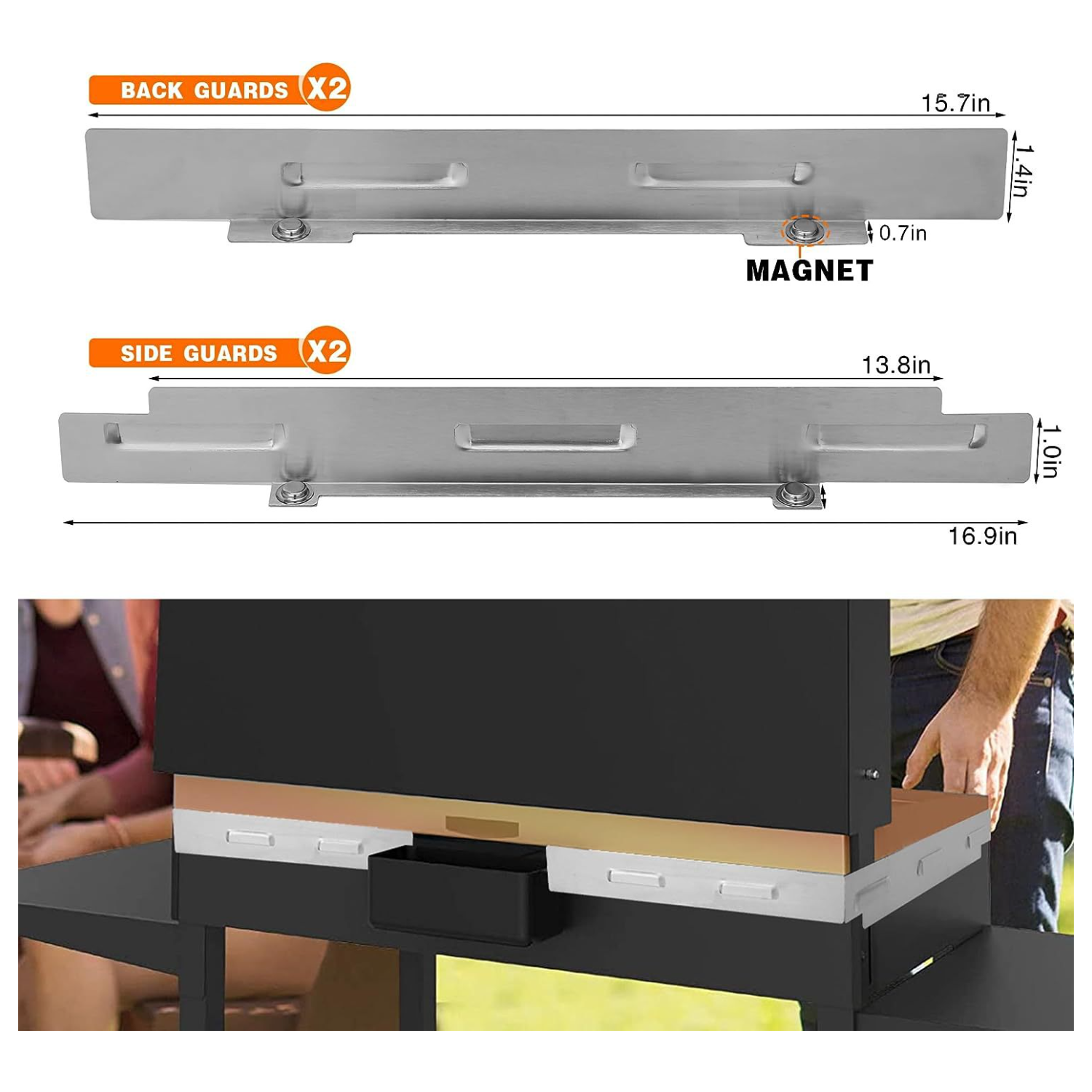 36" Wind Guard For Blackstone Griddle Wind Screen Blackstone Griddle Accessories