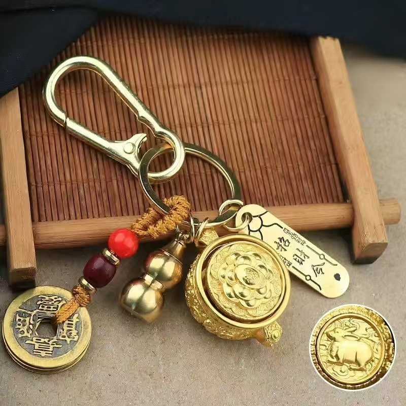 【招財進寶】五福十二生肖聚寶盆鑰匙扣