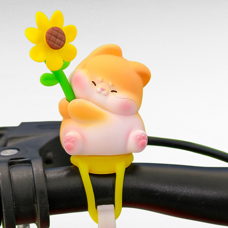 Kleine gelbe Ente Auto Ornamente Sommer Dekorationen süße Windmühle