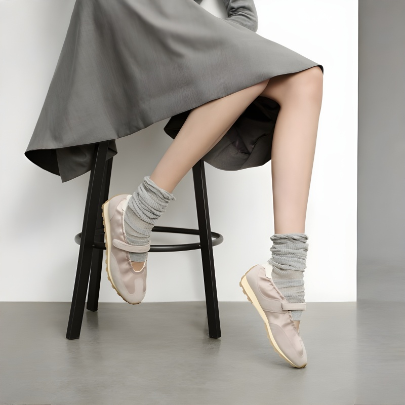 슈즈 여 봄여름 메리제인 펌프스 운동화 일자 스트랩 진주 통굽 발레 덕훈화