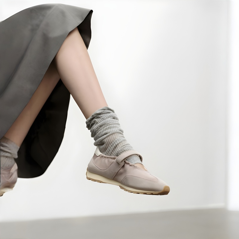 슈즈 여 봄여름 메리제인 펌프스 운동화 일자 스트랩 진주 통굽 발레 덕훈화