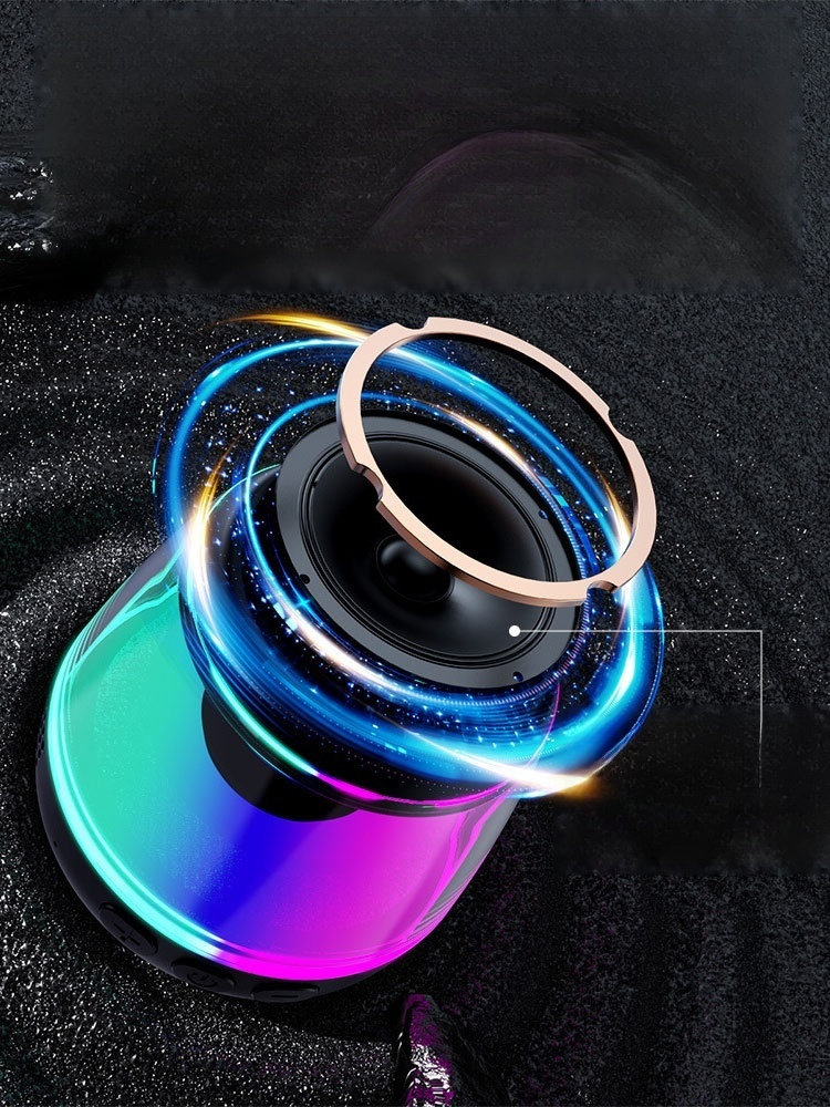 Magnetischer Bluetooth-Lautsprecher mit RGB-Farblicht.