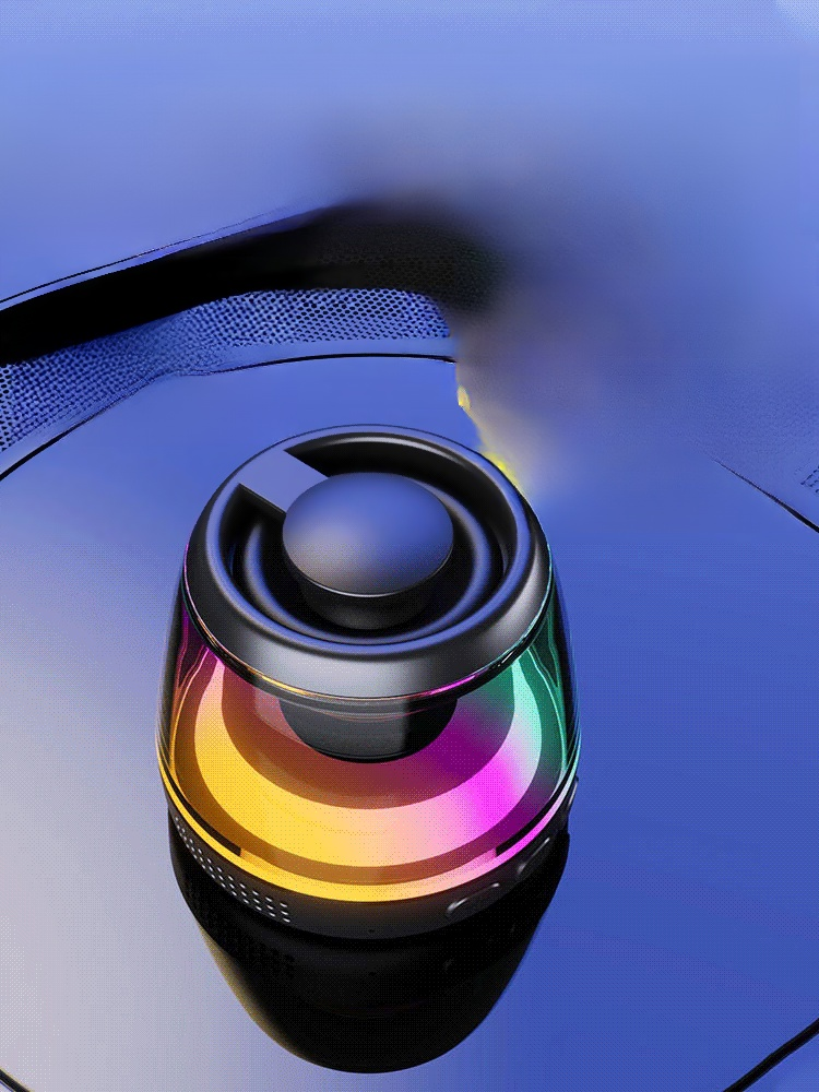Magnetischer Bluetooth-Lautsprecher mit RGB-Farblicht.