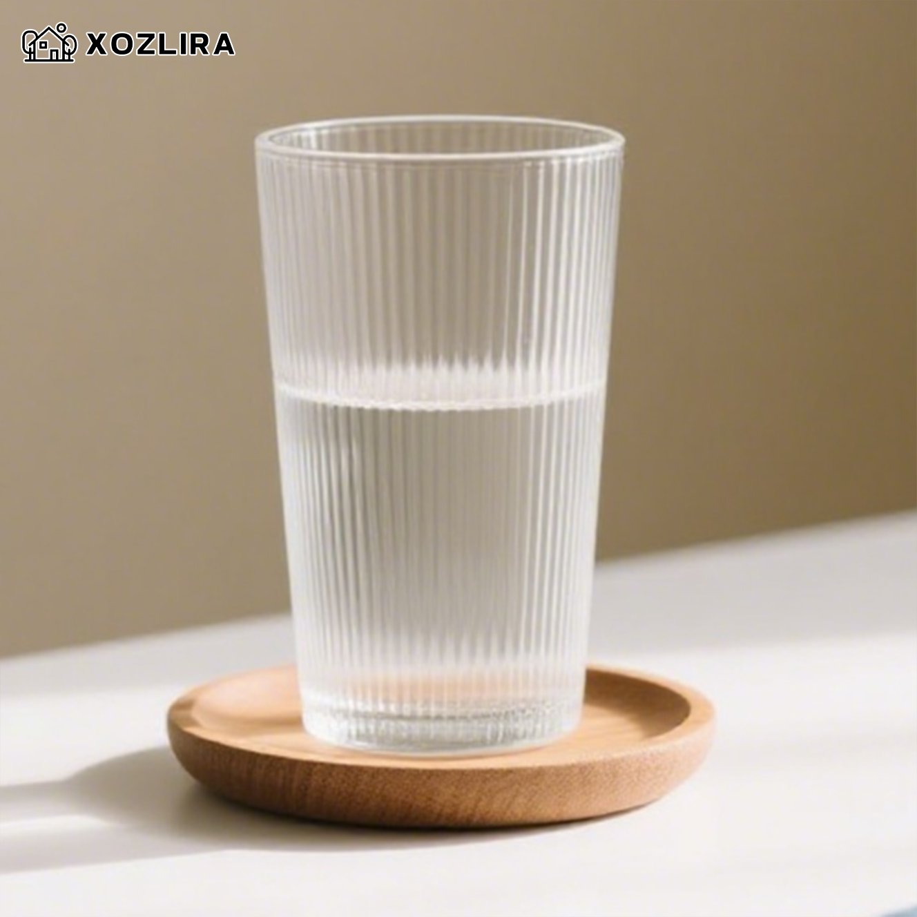 심플한 투명 유리 가정용 물컵 전체 이미지