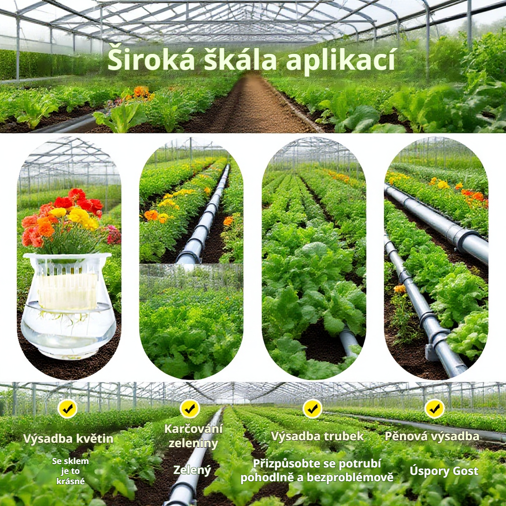 Košík pro hydroponii na zeleninu a květiny s upevňovačem kořenů