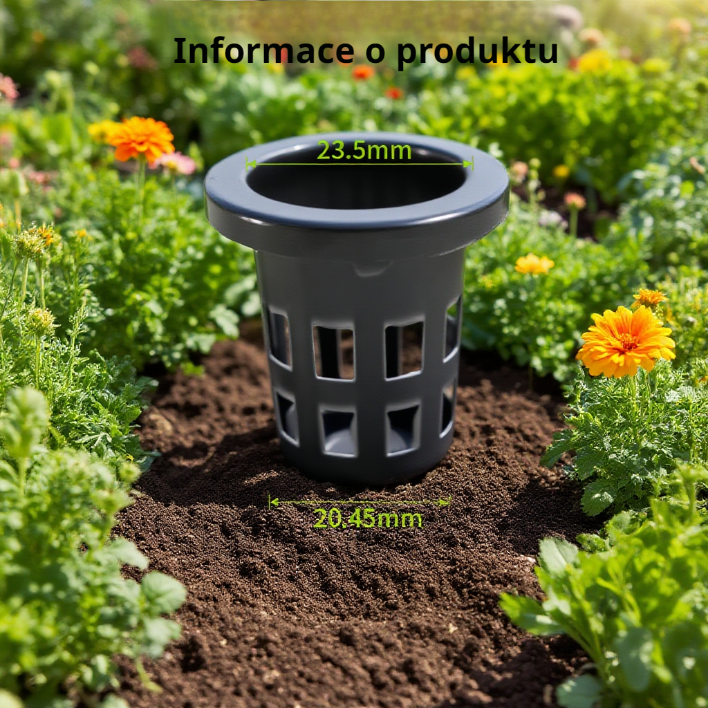 Hydroponický košík pro zeleninu a květiny s upevňovačem kořenů