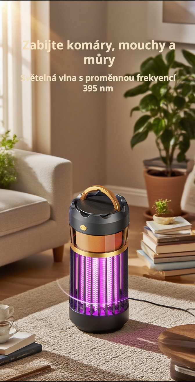 Detail nabíjecího portu lapače komárů