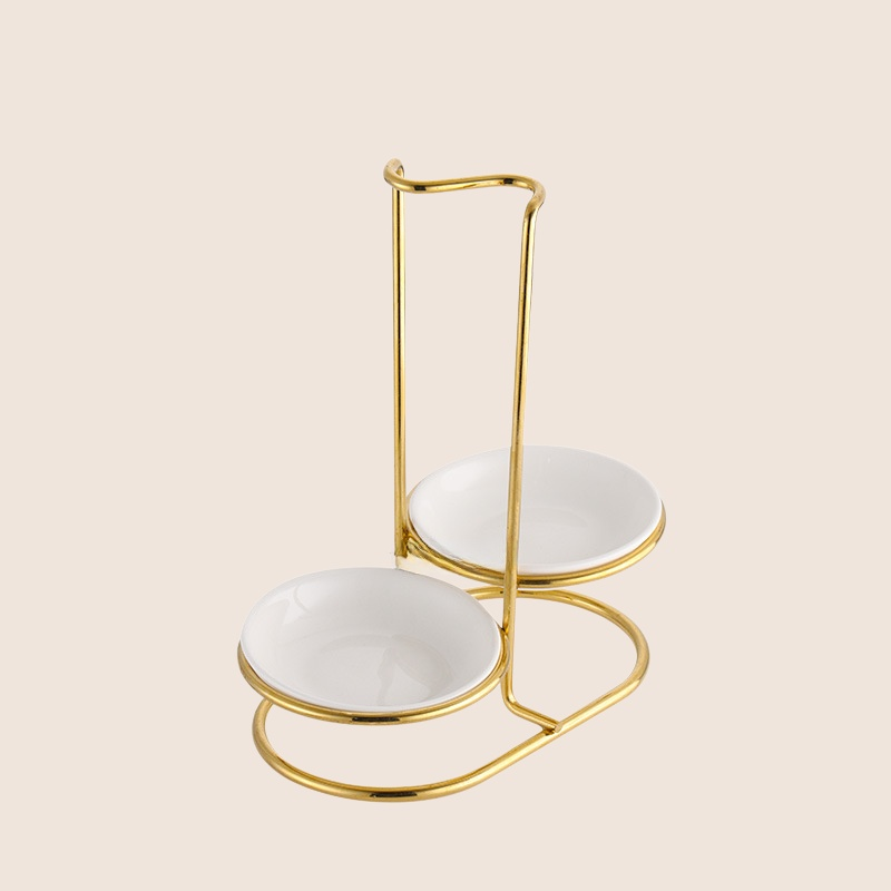 Stainless steel titanium plated golden spoon storage rack