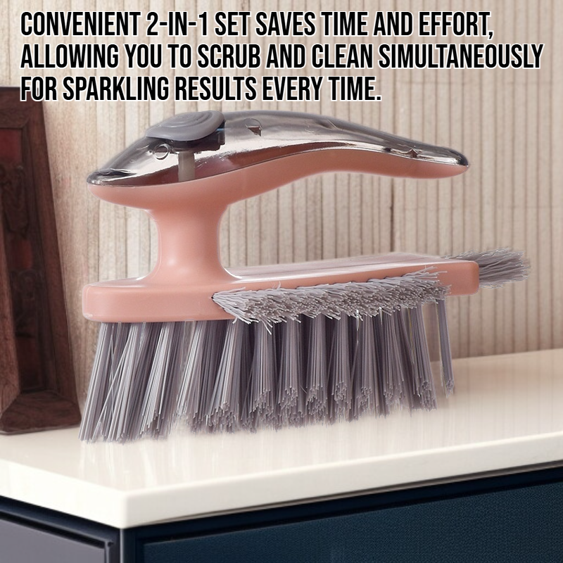 Gap cleaning brush with cleaning solution