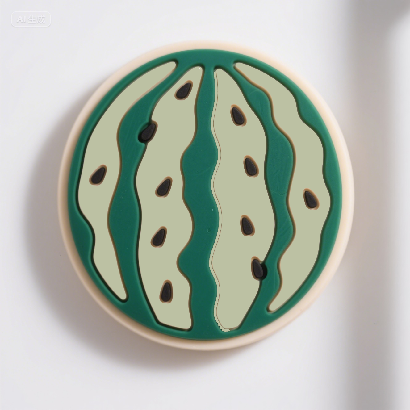 Magnetischer Kühlschrankmagnet in Wassermelonenform mit Gummiadsorption