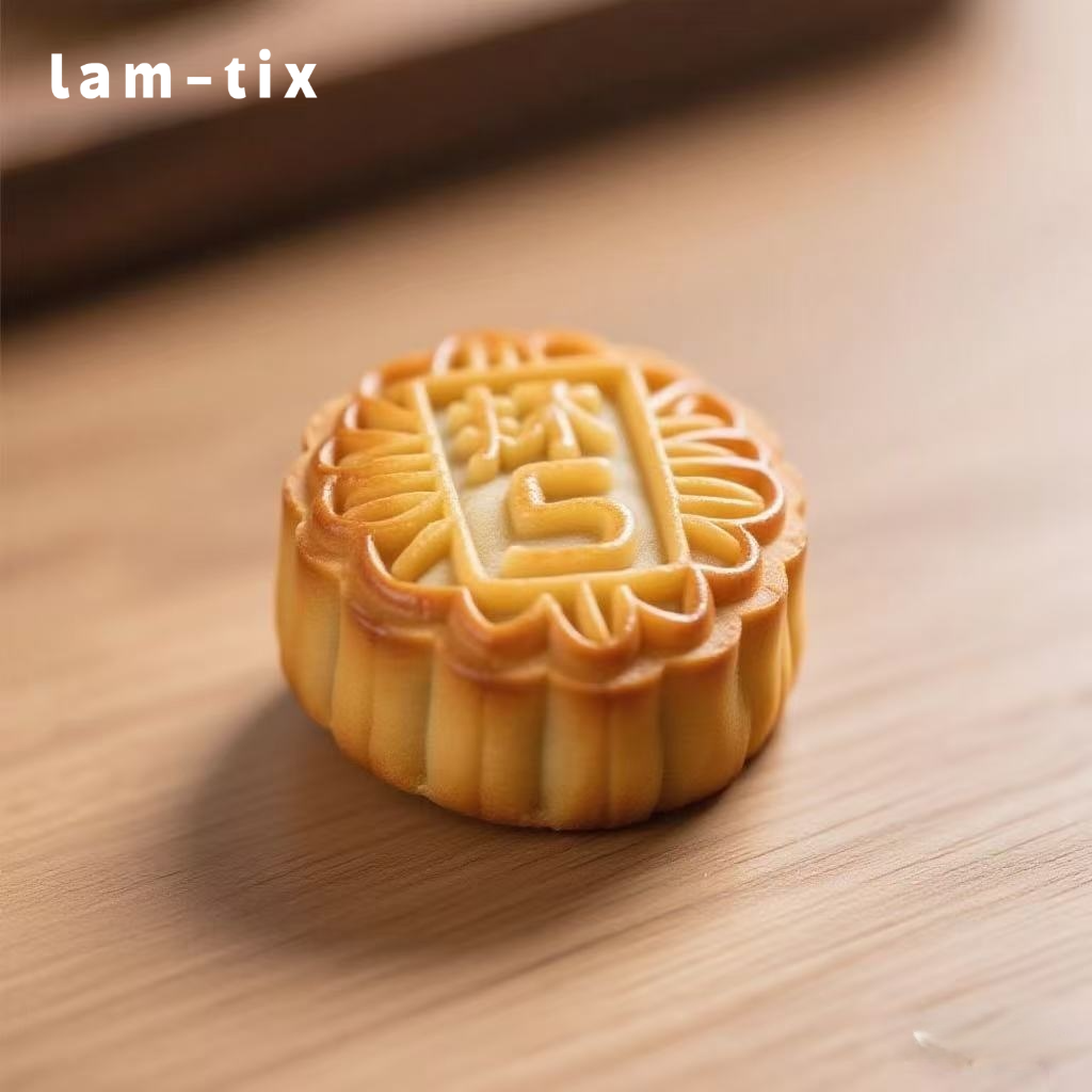 Mooncake με πάστα σπόρων λωτού και κρόκο αυγού σε παραδοσιακή συσκευασία