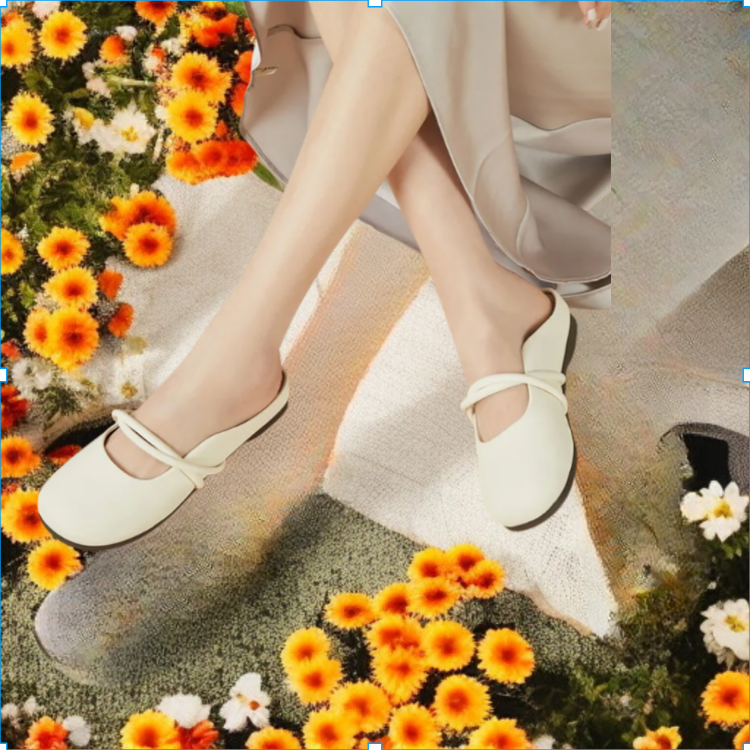 レディースシンプル牛革スリッポン