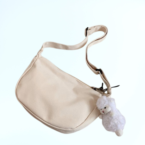 กระเป๋าคาดไหล่ผ้าแคนวาสสำหรับผู้หญิงและผู้ชาย กระเป๋าคาดไหล่สำหรับนักเรียนหญิง