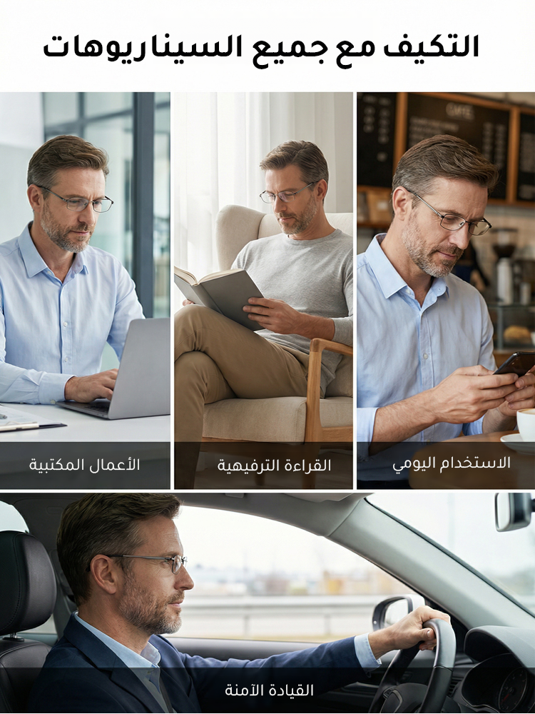 نظارات قراءة أنيقة وخفيفة الوزن وعالية الدقة لحماية العينين