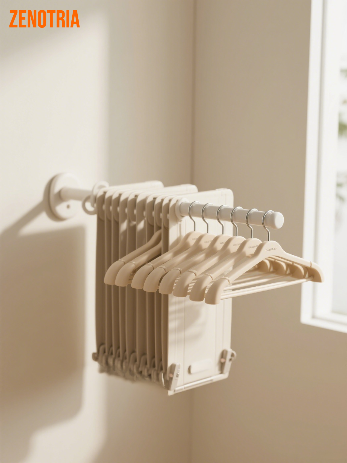 吸盤式折りたたみ洗濯ハンガー