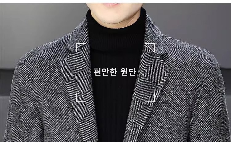 심플한 디자인의 남성용 자켓 소매 디테일