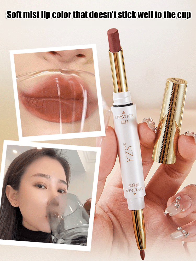 Non-stick double-ended lipstick lip liner