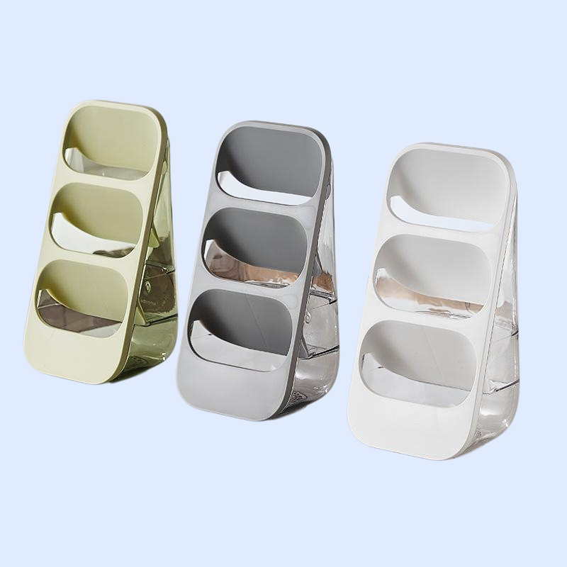 Desktop Slanted Three-Tier Chopsticks and Spoon Holder, Kitchen Storage Rack