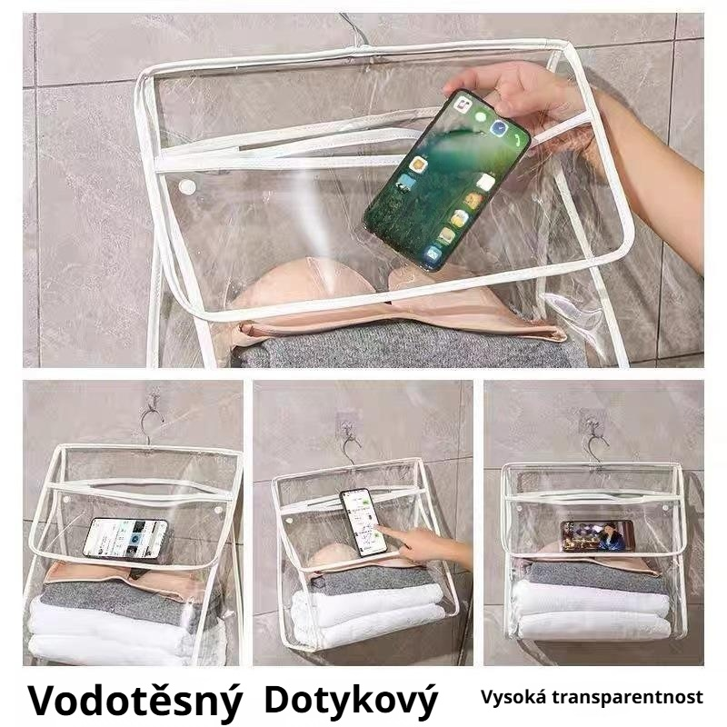  Průhledná voděodolná závěsná koupelnová taška na skladování pro studenty do kolejí