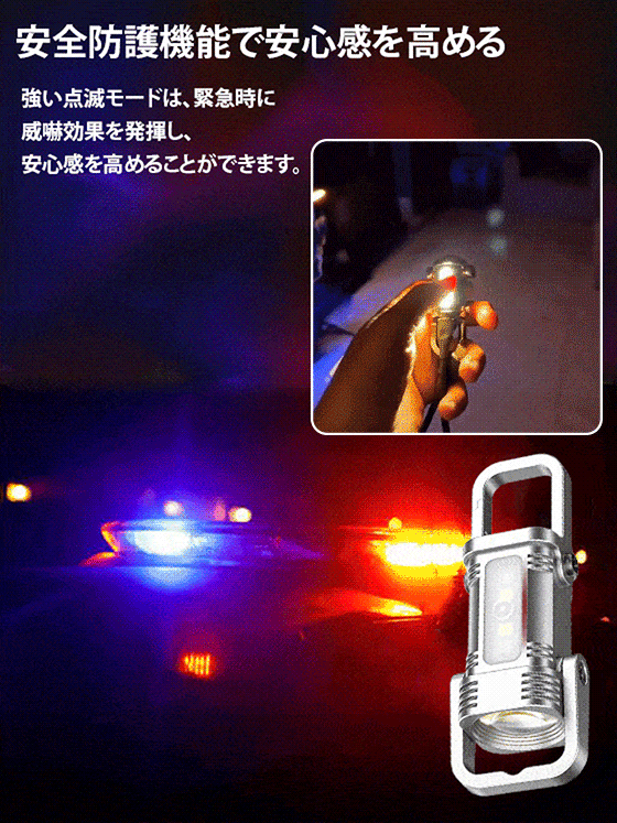 多機能ポータブルキーホルダーライト