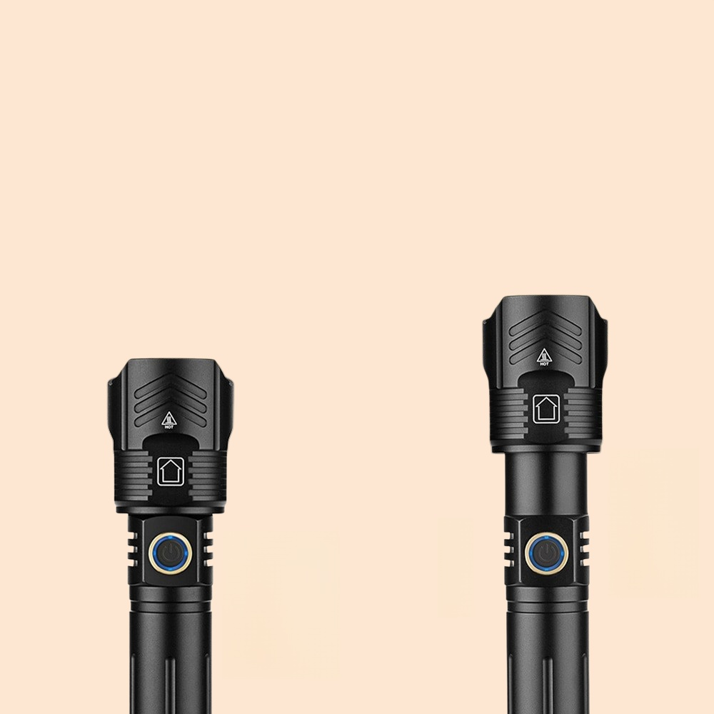 伸縮P90強光手電筒P70手電筒強光變焦COB側燈遠射多功能戶外照明燈