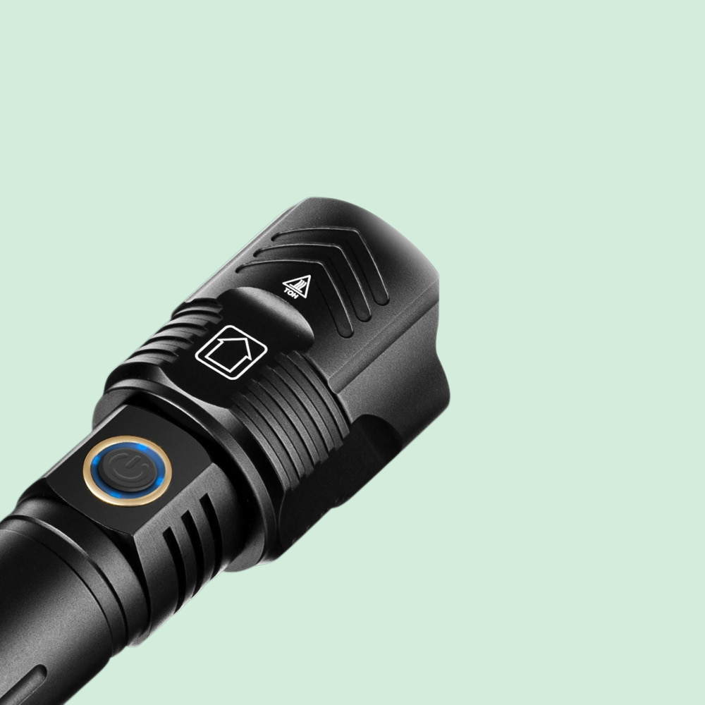 伸縮P90強光手電筒P70手電筒強光變焦COB側燈遠射多功能戶外照明燈