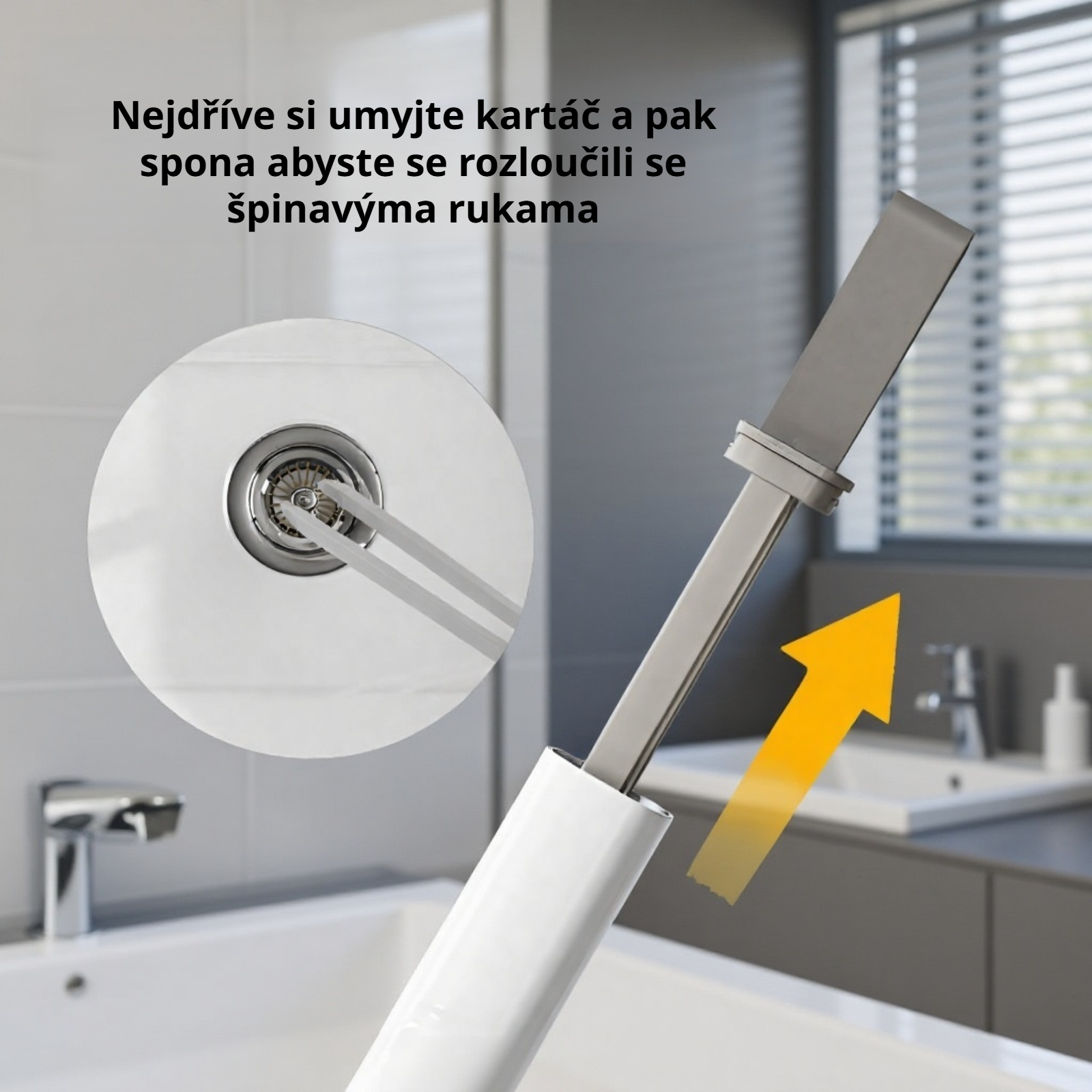 Detail kartáče na těžko dostupná místa