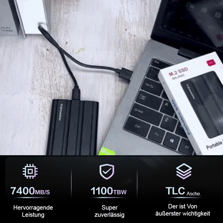 Hochgeschwindigkeits tragbare mobile SSD-Festplatte