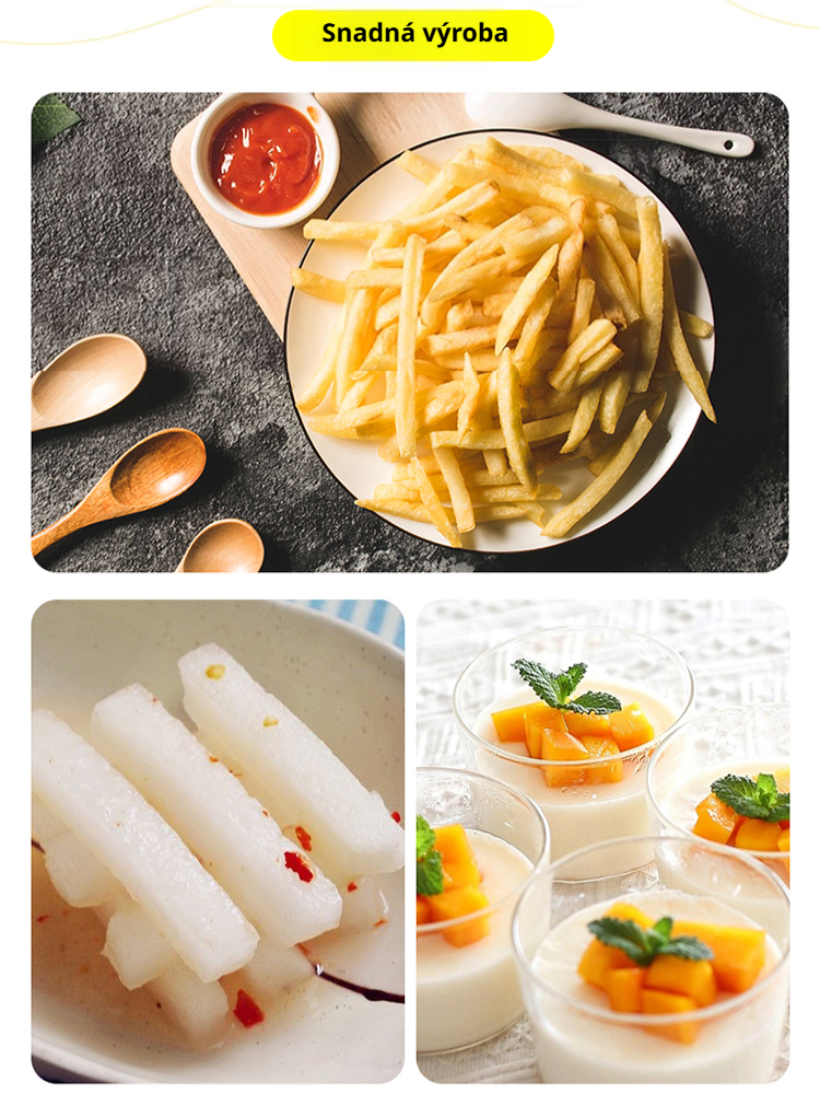  Multifunkční kuchyňský kráječ na proužky pro domácnost