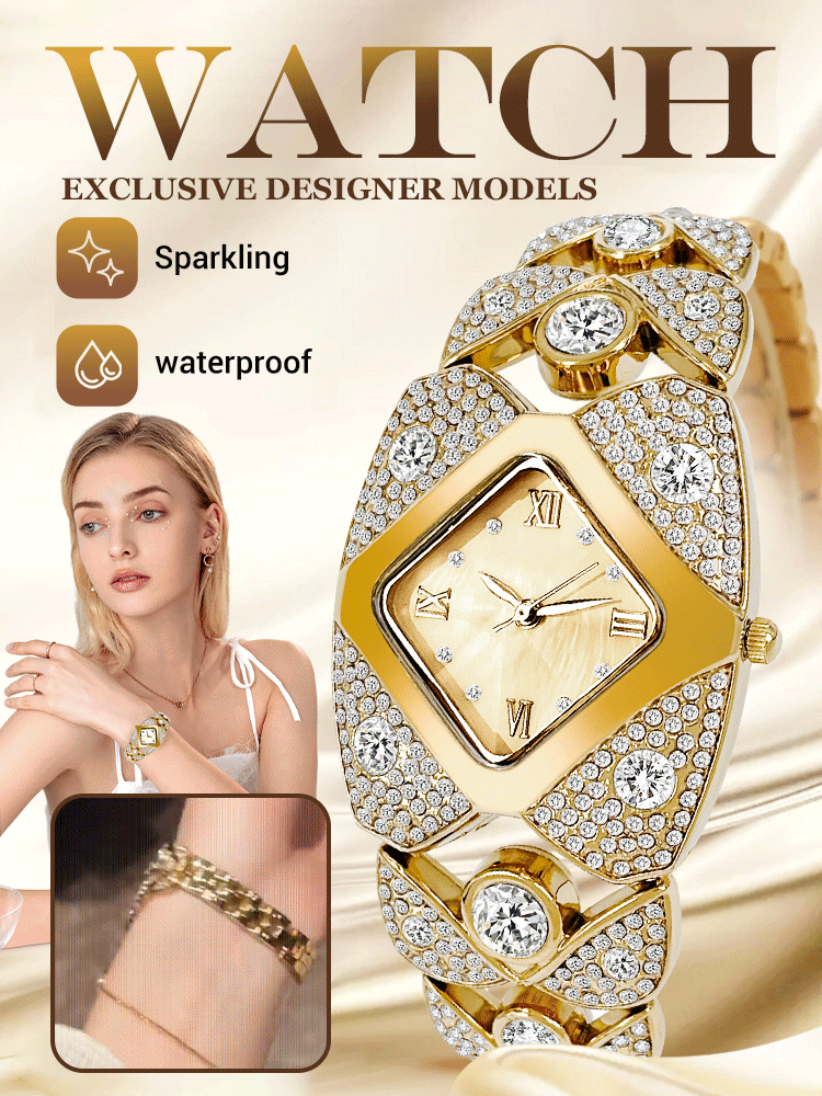 Luxury full diamond ladies quartz watch