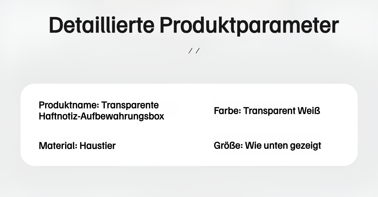 Schubladenbox zur Aufbewahrung von Stiften und Notizzetteln
