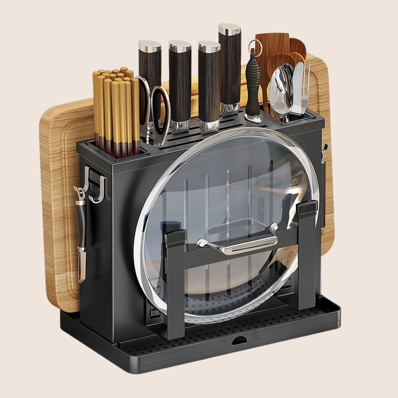 キッチンカッター箸まな板一体収納棚