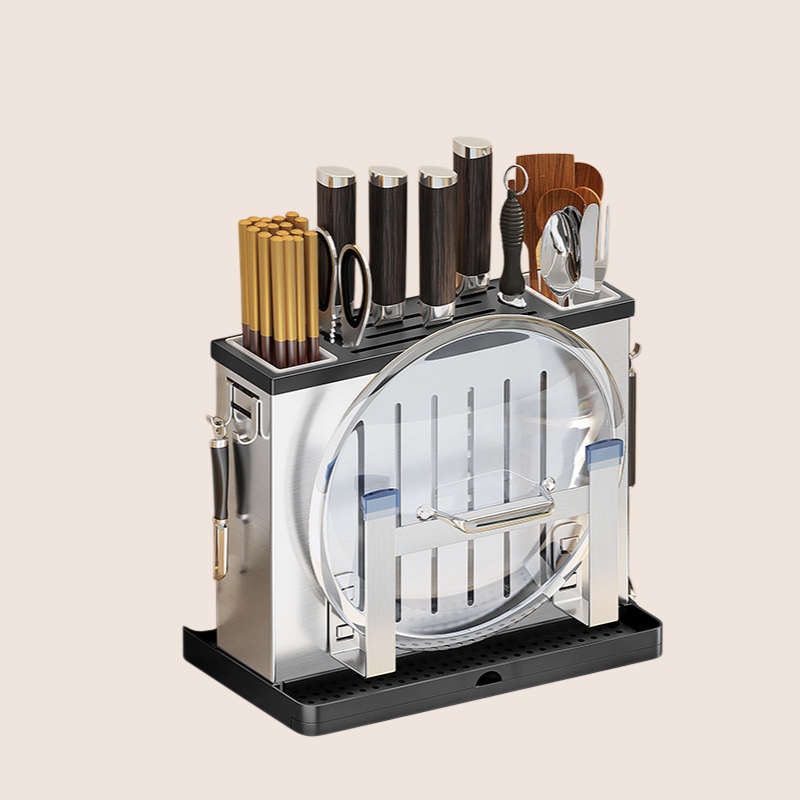 キッチンカッター箸まな板一体収納棚