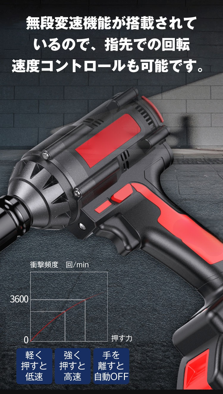 バッテリー式インパクトレンチの使い方説明