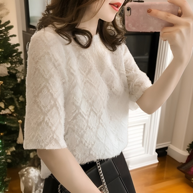 새로운 여름 슬림 쉬폰 탑