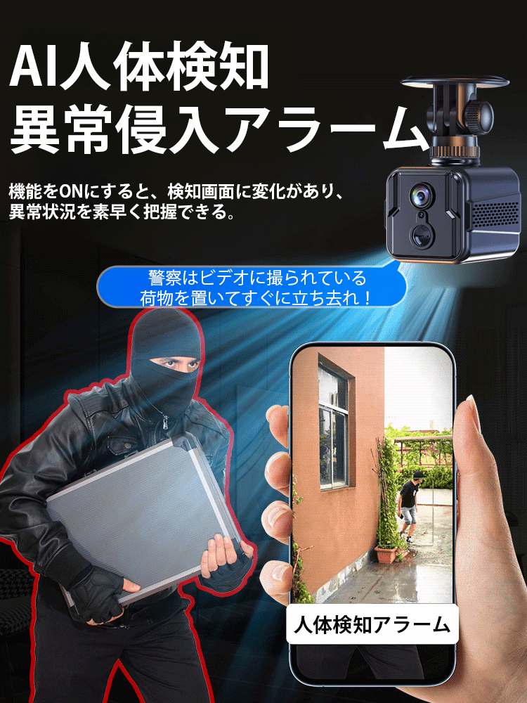 【データ暗号化は個人情報を保護します】 設置が不要なミニスマートリモートカメラモニタリング